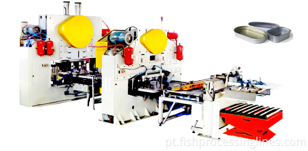 Linha de produção de máquinas de alta velocidade de 2 peças de sardinha de 2 peças